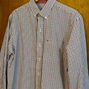 IZOD Men’s Casual Button Down Plaid Shirt.